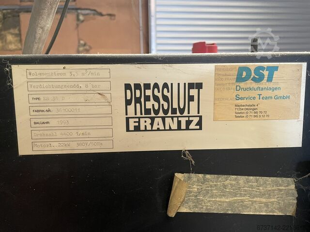 Screw compressor Pressluft Frantz ES 31 D