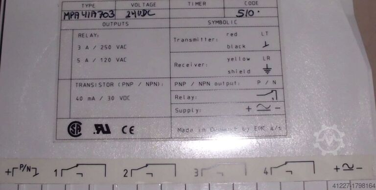 Light barrier amplifier Telco MPA41A703