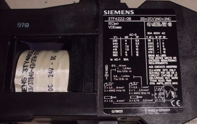 Contactor Siemens 3TF42 22-0BB4