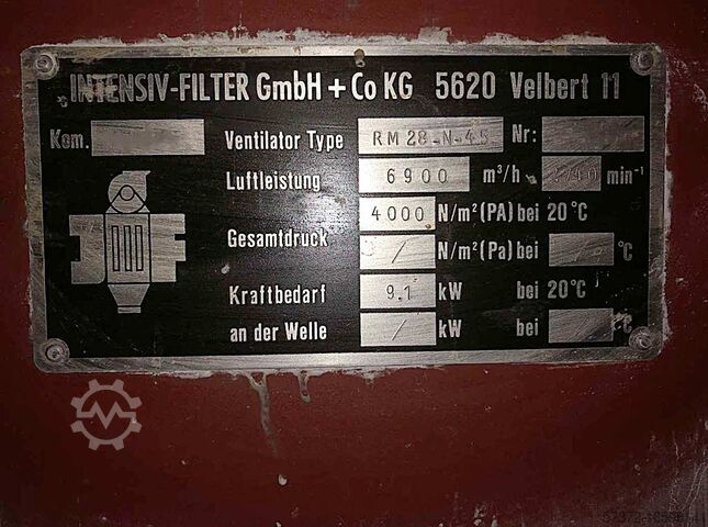 Dedusting Plant FAV/Intensiv-Filter FSR/RM 50-N-60/RM 28-N-45