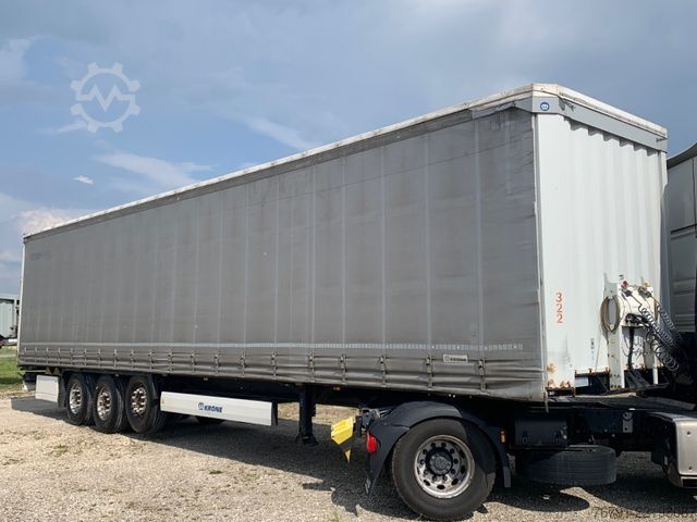 Open semitrailer with tarp KRONE SD Standard_ Liftachse_ LASI Code XL + VDI 2700