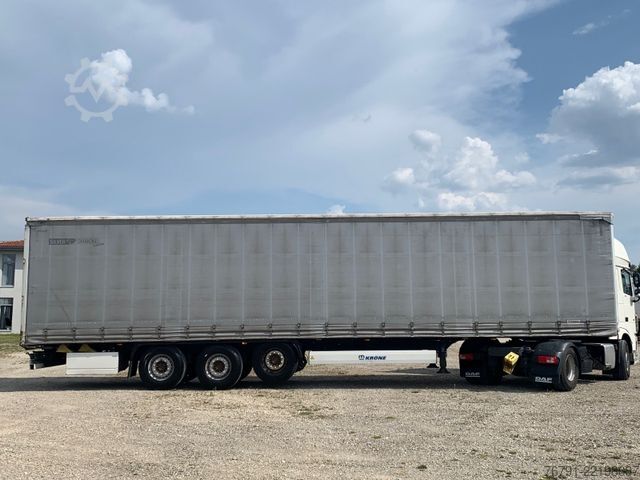 Open semitrailer with tarp KRONE SD Standard_ Liftachse_ LASI Code XL + VDI 2700