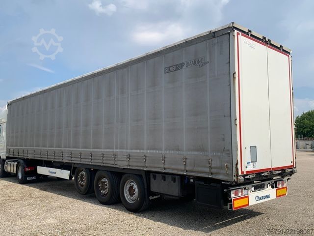 Open semitrailer with tarp KRONE SD Standard_ Liftachse_ LASI Code XL + VDI 2700