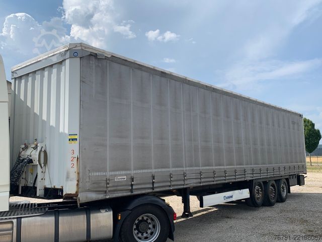 Open semitrailer with tarp KRONE SD Standard_ Liftachse_ LASI Code XL + VDI 2700