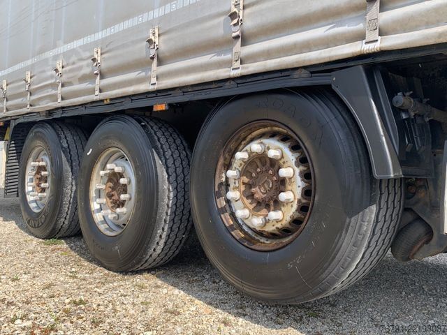 Open semitrailer with tarp KRONE SD Standard_ Liftachse_ LASI Code XL + VDI 2700
