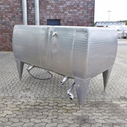 3000 Liter offener 2-Kammer-Behälter aus V2A (1 x 2000 Liter, 1 x 1000 Liter)  9228
