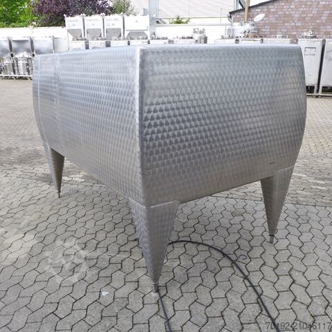 3000 Liter offener 2-Kammer-Behälter aus V2A (1 x 2000 Liter, 1 x 1000 Liter)  9228