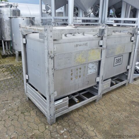 1000 Liter IBC Container aus V2A mit Edelstahlgestell Blefa 9186