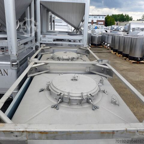 1000 Liter IBC Container aus V2A mit Edelstahlgestell Blefa 9186