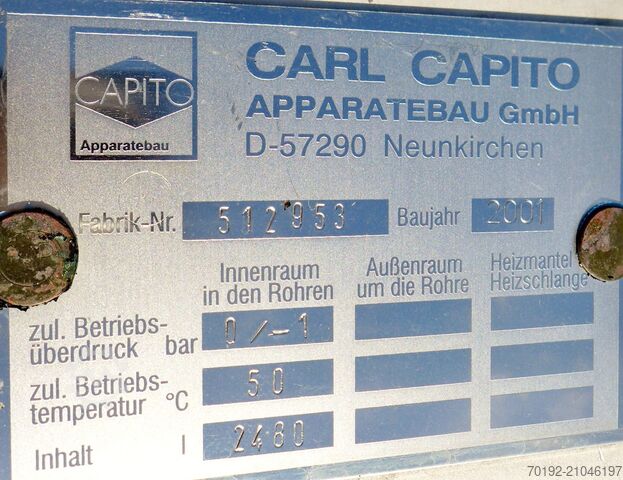 2480 vakuumfester Lagertank aus V2A  9157