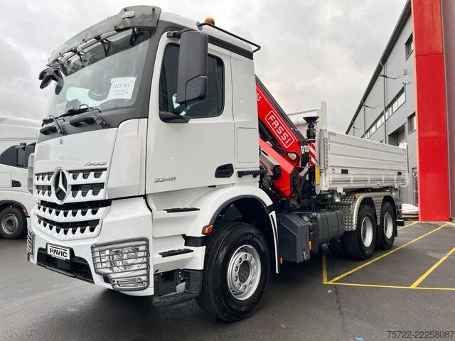 3-Seiten-Kipper Mercedes-Benz Arocs 3348 6x4 BB Dreiseitenkipper FASSI F195A