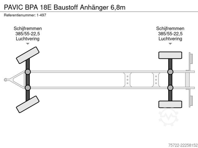 Loading platform PAVIC BPA 18E Baustoff Anhänger 6,8m