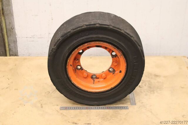 Solid rubber tires, 2 pieces Solideal Magnum 6.00-9