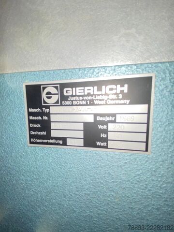 Heißprägemaschine Heißfolienprägemaschin Gierlich PE 1200-2400-2P electronic