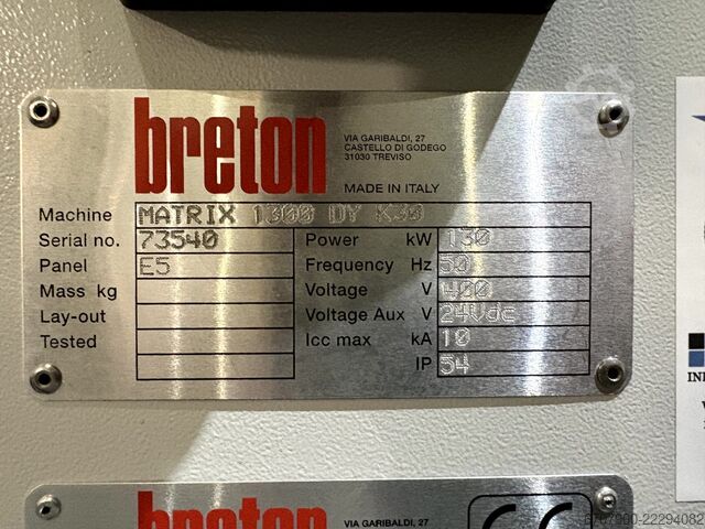 Breton MATRIX 1300 DY K30 Portalfräsmaschine Gantry Breton MATRIX 1300 DY K30