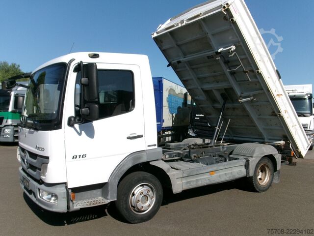 Three-way tipper van MERCEDES-BENZ 816 Atego*2x AHK*AH Bremse + Hydr.*Diff*3 Pedale