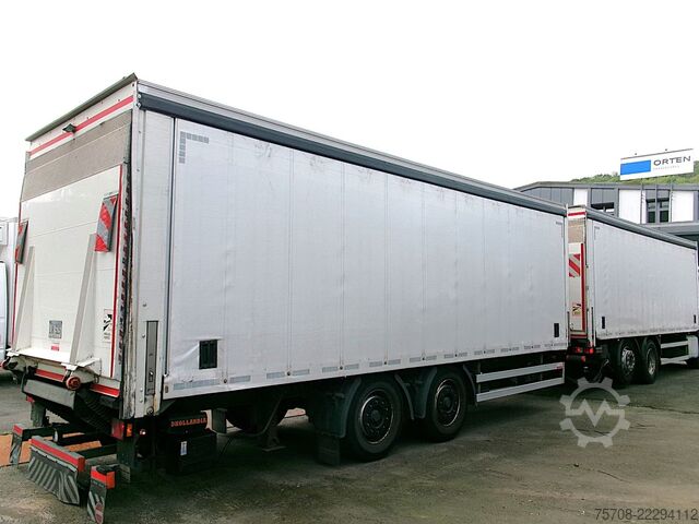 Flatbed truck with tarp MERCEDES-BENZ 2540 Antos*kpl Zug*2x 7,7m SafeServer*2x LBW*NLA