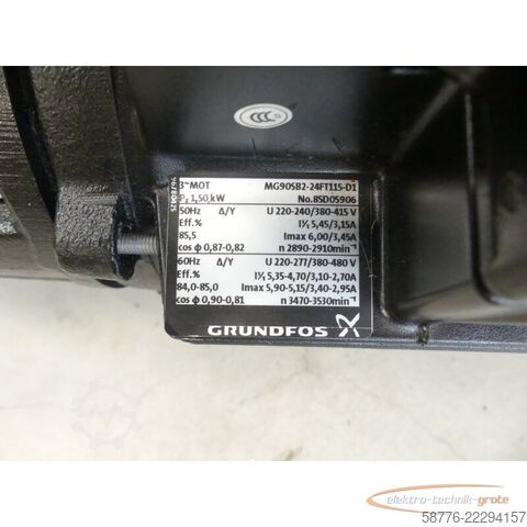 Komponente Grundfos CRN3-19 A-P-G-V-HQQV Pumpe mit MG90SB2-24FT115-D1 --