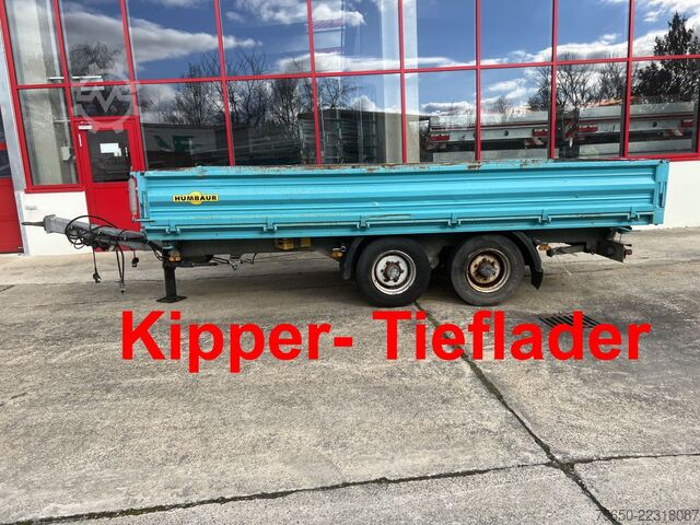 Tipper trailer Humbaur HTK 10 50 24  Tandem Kipper- Tieflader