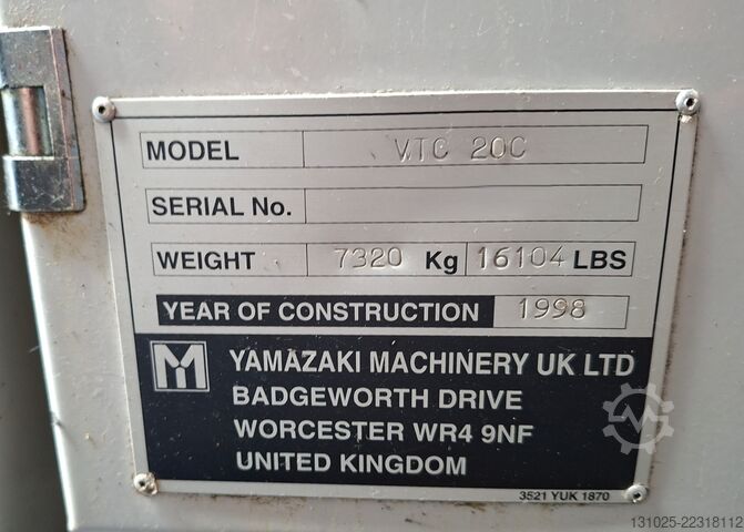 Vertical machining center MAZAK VTC 20C