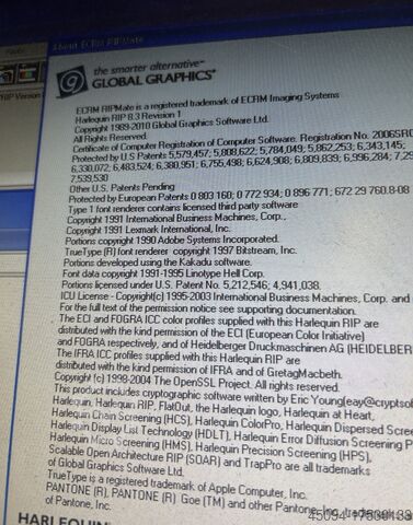 Software Global Graphics HQ-RIP V8, CIP3, Trapping