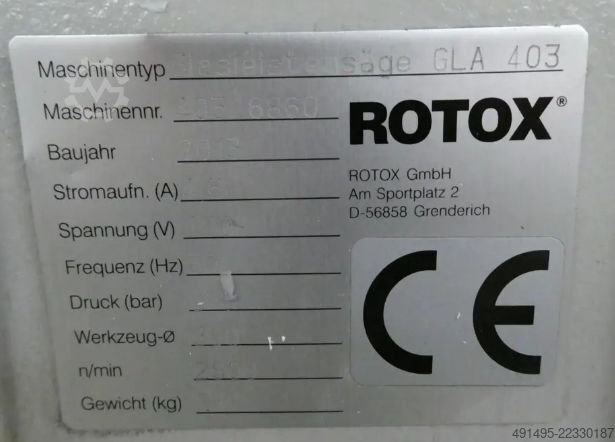 PVC profile saw Rotox GLA 403 ROTOX GLA 403 + LAEG 3600