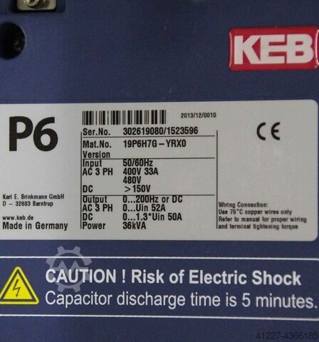 Frequency converter KEB 19P6H7G-YRXO