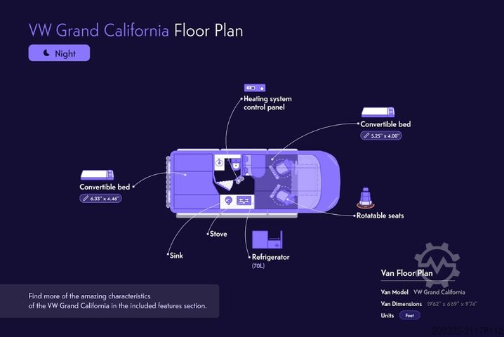 Kastenwagen Wohnmobil / Campervan Volkswagen California Coast 2022|EURO 6 | Venditore professionale