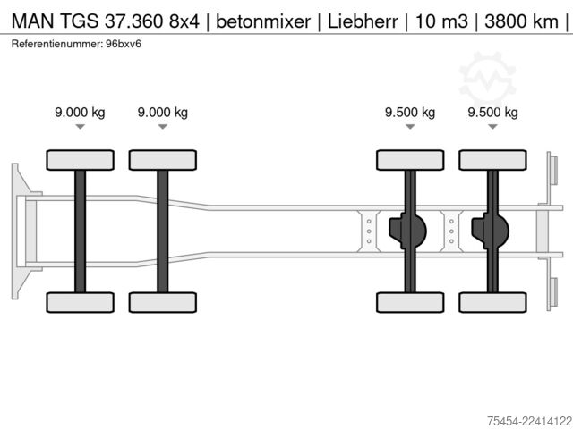 Blender MAN TGS 37.360 8x4 | betonmixer | Liebherr | 10 m3 ...