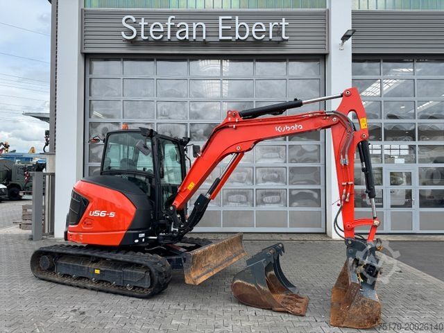 Minibagger KUBOTA U56-5 / MS03 / nur 190h! / Löffelpaket
