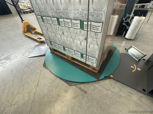 Palettenwickler Drehteller Stretchen ATLANTA - 25mm flacher Drehteller SYNTHESI - 200% Vorreckung