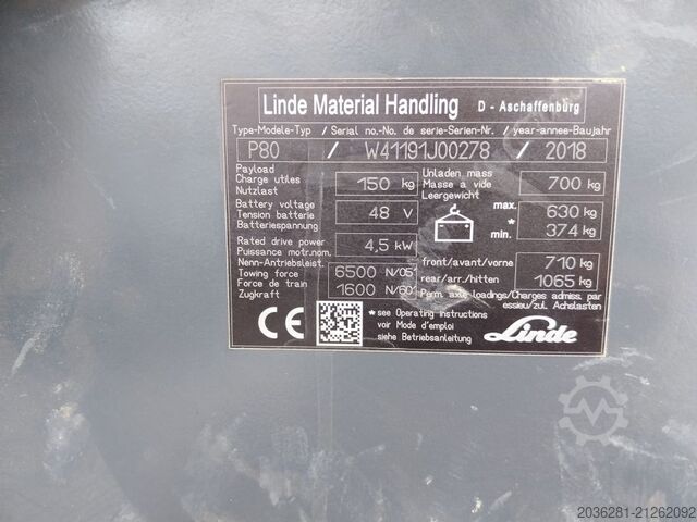 Tow Tractor Linde P80