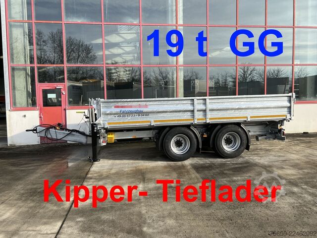Kippanhänger Möslein TTD 19 B  19 t Tandemkipper- Tieflader, Breitbereifung