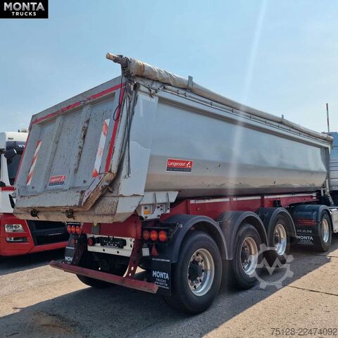Tipper semitrailer LANGENDORF SKS 24, Stahlmulde, Liftachse, BPW, 2xStück