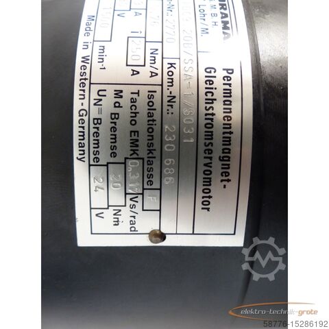 Indramat engine Indramat MDC9.20B / SSA-1 / S031 Gleichstrom - Servomotor SN: 2770