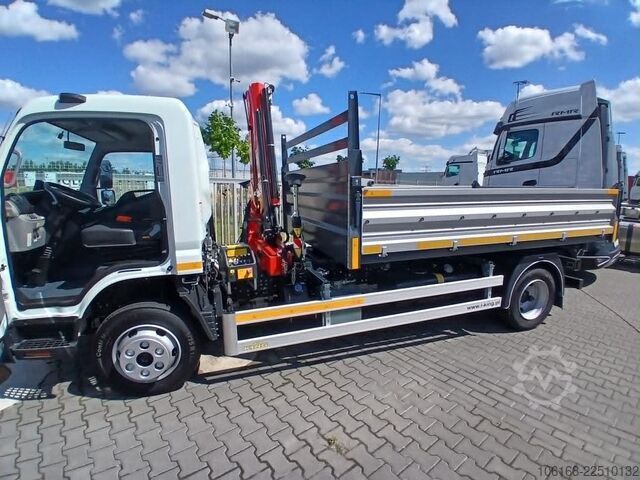 Crane with tipper Fuso Canter 7C15 Fassi Kran 3-seiten Kipper