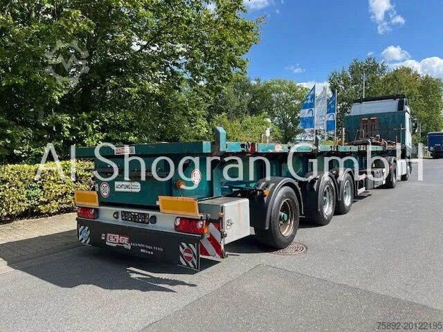 Platform trailer ES-GE Schräglader/Hatz-Motor/gelenkt/3 x Achsen PBW
