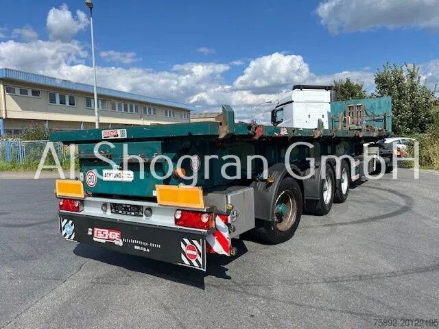 Platform trailer ES-GE Schräglader/Hatz-Motor/gelenkt/3 x Achsen PBW