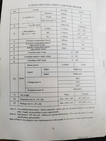 Bohrerschleifmaschine Universal Cutter Grinder ZZM-10A