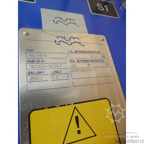 Komponente Alfa Laval M6-MFM Plattenwärmetauscher 30103-32067 mit Inspektionsbericht