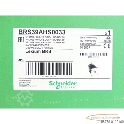 Schneider Electric Motor Schneider Electric BRS39AHS0033 / VRDM3910/50LHB SN:2900456573 - ungebr.! -