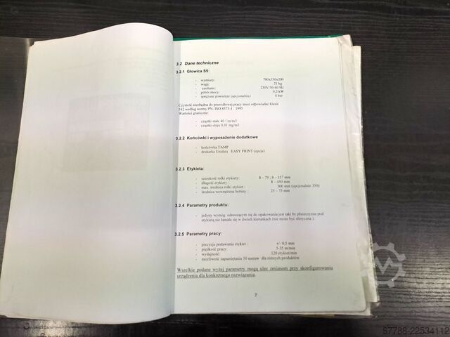 Etikettiermaschine für selbstklebende Etiketten P.E. Labellers UNIVERSAL 8T 3S + UNILOGO