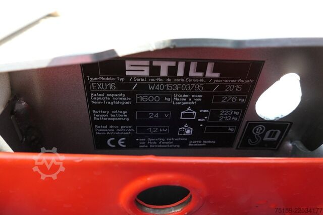 Niederhubwagen still EXU 16 Batterie 11/2022