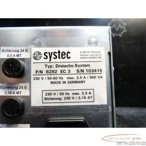 Component  systec P/N 8292 EC 3 Dreiachssystem    !