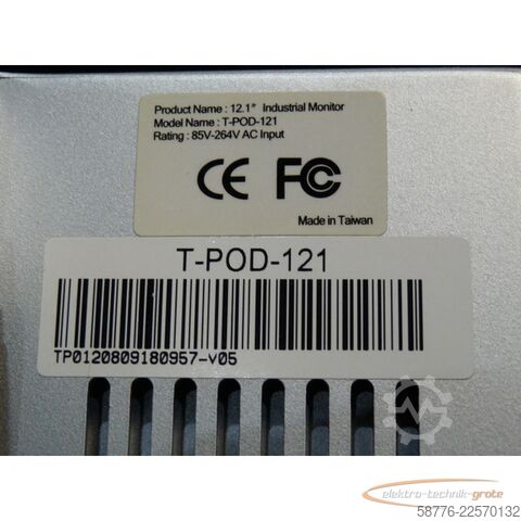 Component T-POLE T-POD-121 Industrial Monitor 12.1"