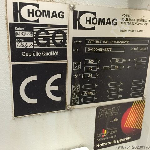 Kantenanleimmaschine HOMAG Optimat KAL 210/6/A3/S2