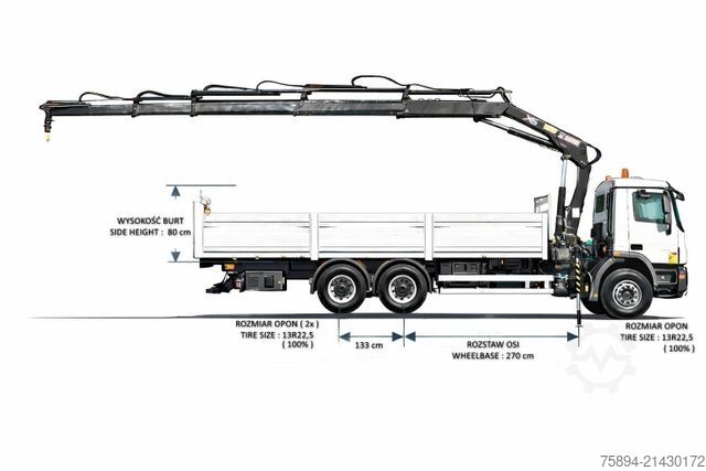 Truck mounted crane MERCEDES-BENZ ACTROS 2641*KIPPER 6,00 m + KRAN/FUNK *6x4* TOP