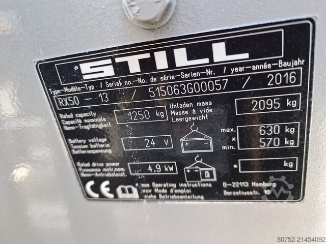 Forklift STILL (Hamburg) RX50-13 E-Stapler TOP !