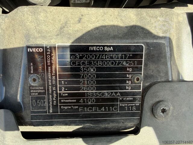 Transporter mit Koffer IVECO Daily 35C16 3,0L Koffer LBW 750kg Euro6E Seitent