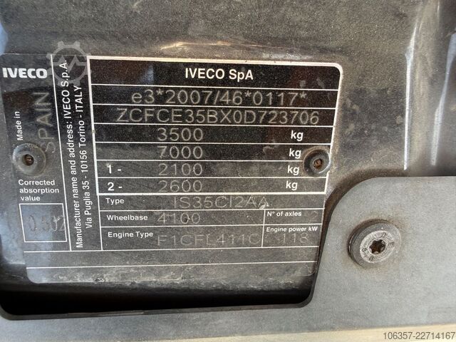 Transporter mit Koffer IVECO Daily 35C16 3,0L Koffer LBW 750kg Euro6E Seitent